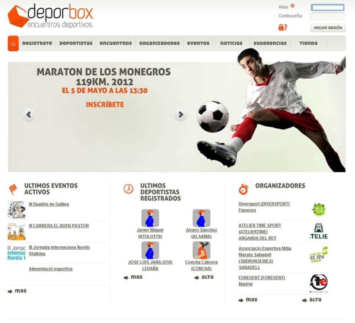 DeporBox, una nueva forma de gestionar e inscribirnos en todo tipo de eventos deportivos