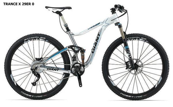 Más detalles sobre la nueva gama Giant Trance X 29er de 2013