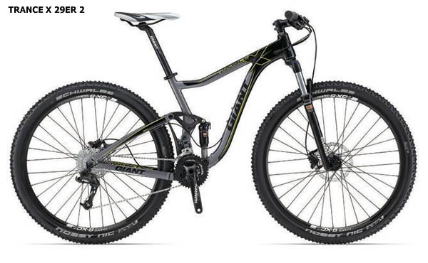 Más detalles sobre la nueva gama Giant Trance X 29er de 2013