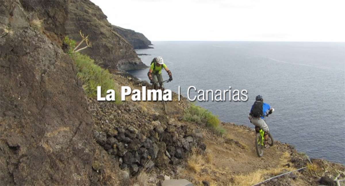 Practicando Mountain Bike en La Palma (Canarias, España)