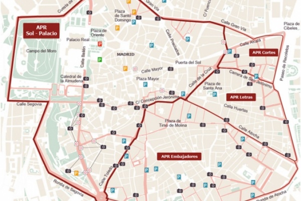 El centro de Madrid, cerrado al tráfico a partir de Enero de 2015