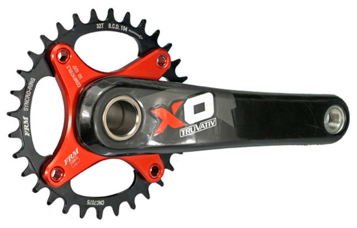 Nueva araña de FRM para convertir bielas SRAM X0 GXP de doble y triple plato a versión monoplato