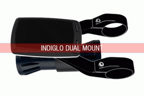 Indiglo, un soporte dual de manillar compatible con dispositivos Garmin y cámaras de acción GoPro y Shimano