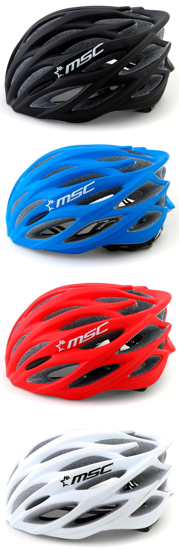 La nueva y completa gama de cascos para ciclistas de montaña y carretera de MSC Bikes