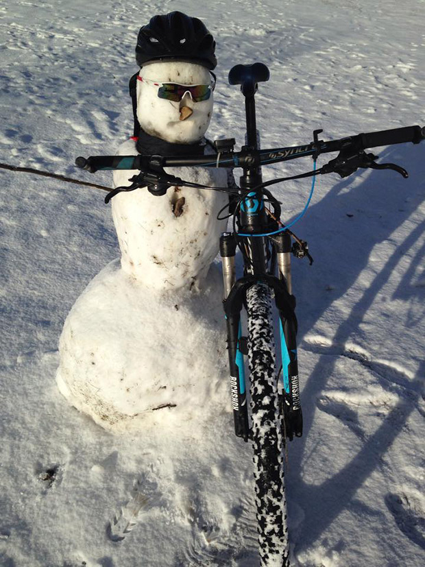 La foto del día en TodoMountainBike: 'Ciclista de nieve'