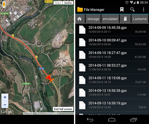 Loctome, una práctica aplicación de geolocalización GPS en tiempo real