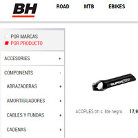 Todos los componentes y accesorios distribuidos por BH Bikes, ya disponibles en su nueva tienda online