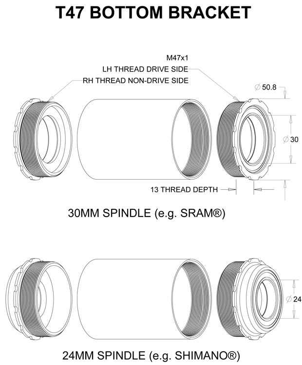 T47 Bottom Bracket, un nuevo estándar de pedalier a la vista