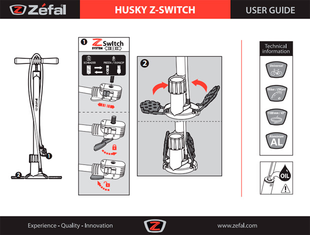 Husky Z-Switch, la nueva bomba de pie de alto rendimiento de Zéfal