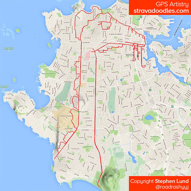 ¿Pedalear para conseguir KOMs en Strava o para crear arte? Stephen Lund apuesta por lo segundo