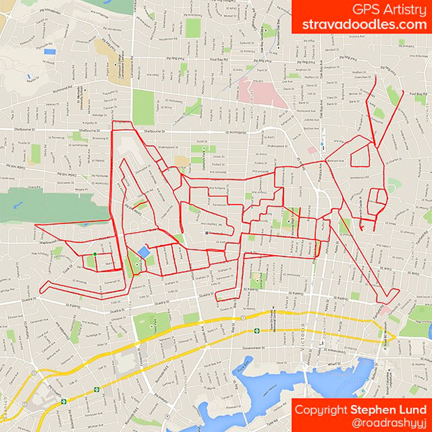 ¿Pedalear para conseguir KOMs en Strava o para crear arte? Stephen Lund apuesta por lo segundo