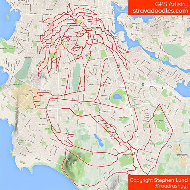 ¿Pedalear para conseguir KOMs en Strava o para crear arte? Stephen Lund apuesta por lo segundo