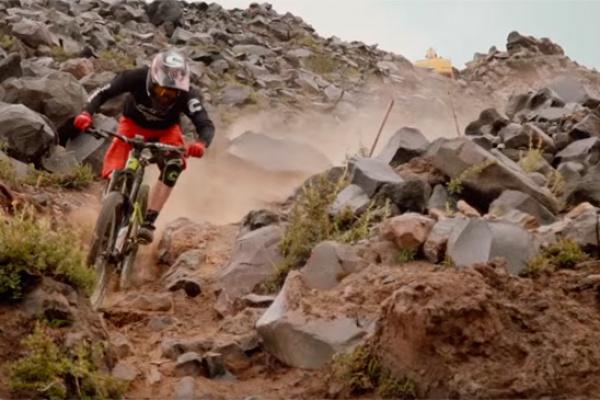Rodando con Jérôme Clémentz en Nevados de Chillán (Chile)