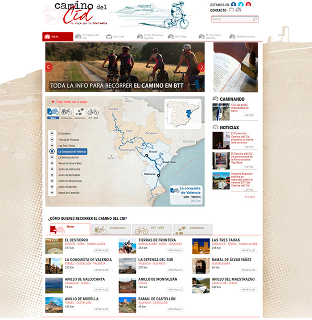 Toda la información sobre el Camino del Cid, en la nueva web del Consorcio
