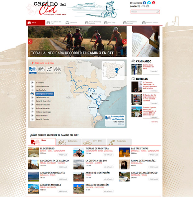 Toda la información sobre el Camino del Cid, en la nueva web del Consorcio