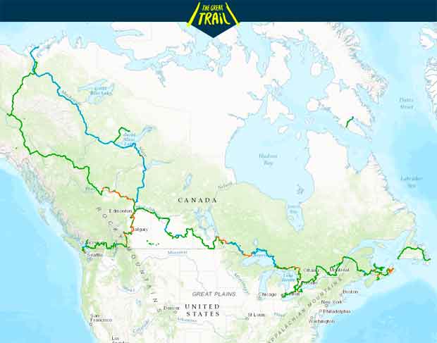 'The Great Trail', 24.000 kilómetros de ruta libre de coches cruzando Canadá de punta a punta