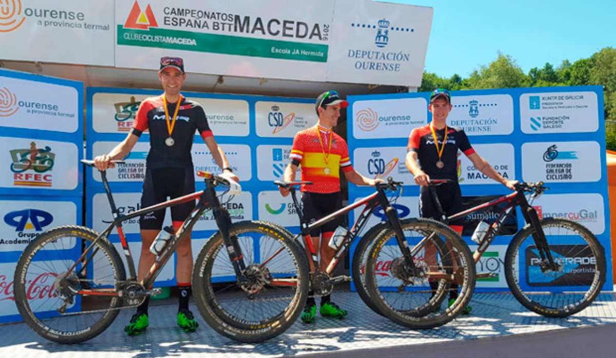 Triplete del MMR Factory Racing en el Campeonato de España XCO de Maceda