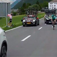 El "apretón" de Tom Dumoulin en la etapa 16 del Giro de Italia 2017