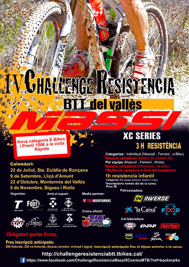 Todo a punto para la primera prueba de la IV Challenge Resistencia BTT Massi XC-Series