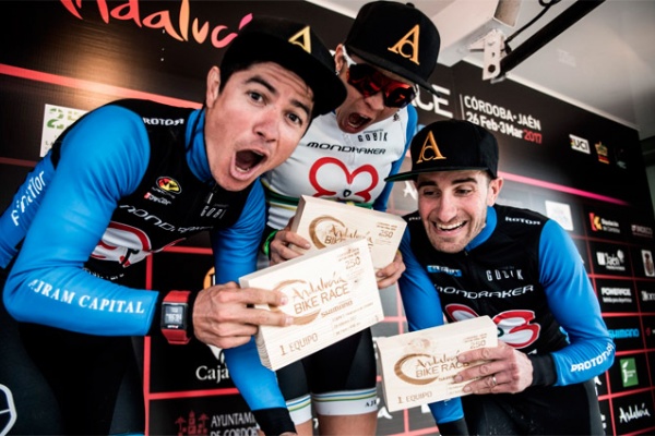 La primera etapa de la Andalucía Bike Race 2017 con el Primaflor-Mondraker-Rotor Racing Team
