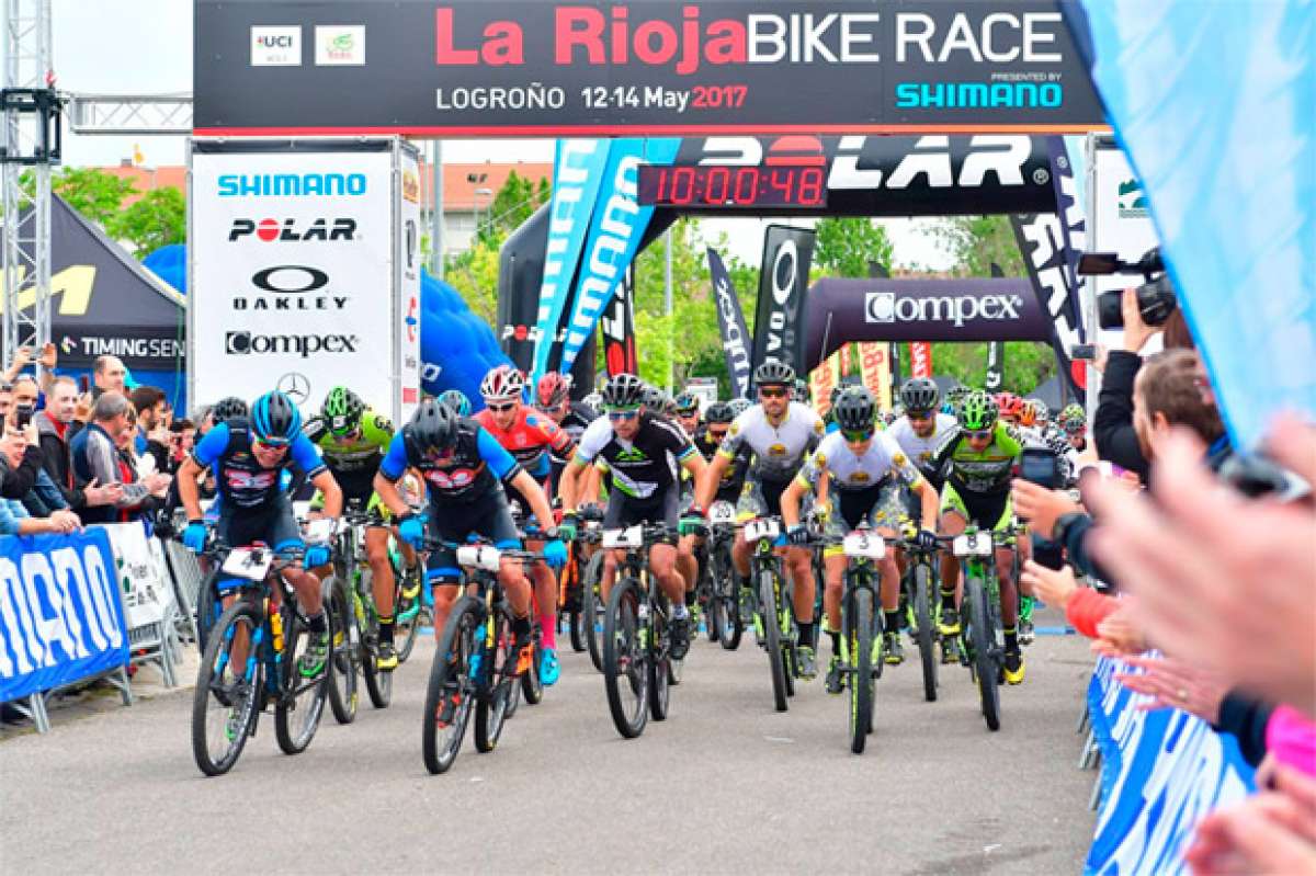 Victoria para Carlos Coloma y Clàudia Galicia en la primera etapa de La Rioja Bike Race 2017