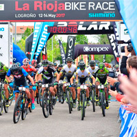 Victoria para Carlos Coloma y Clàudia Galicia en la primera etapa de La Rioja Bike Race 2017