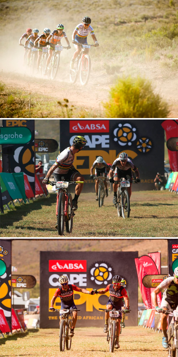 En TodoMountainBike: Sauser, Kulhavy, de Groot y Spitz, imparables en la tercera etapa de la Absa Cape Epic 2017