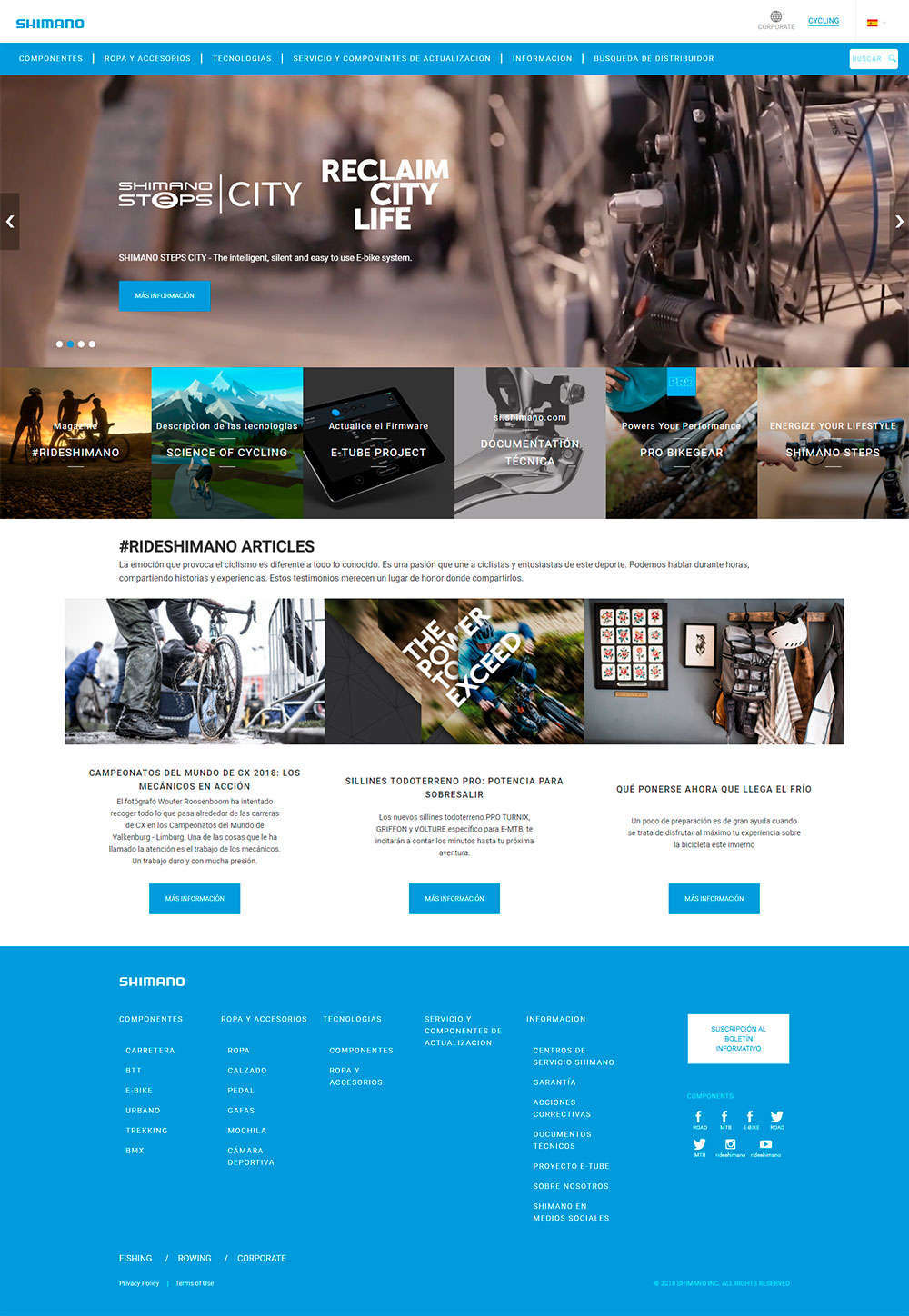 En TodoMountainBike: Shimano actualiza por completo su plataforma web, ahora también en español