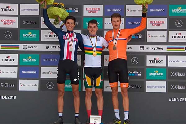 Alan Hatherly, campeón del mundo Sub-23 en el Mundial XCO 2018 de Lenzerheide