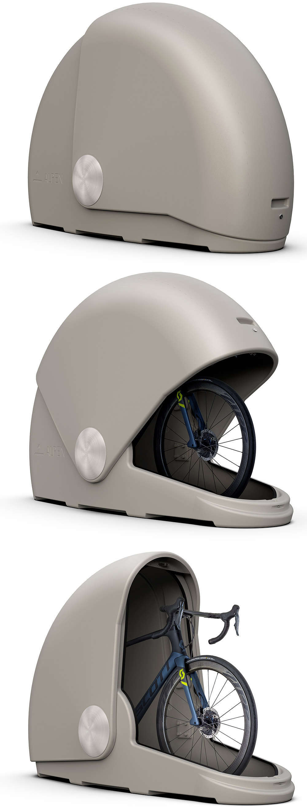 En TodoMountainBike: Alpen Bike Capsule, una caja fuerte de aspecto futurista para guardar la bicicleta