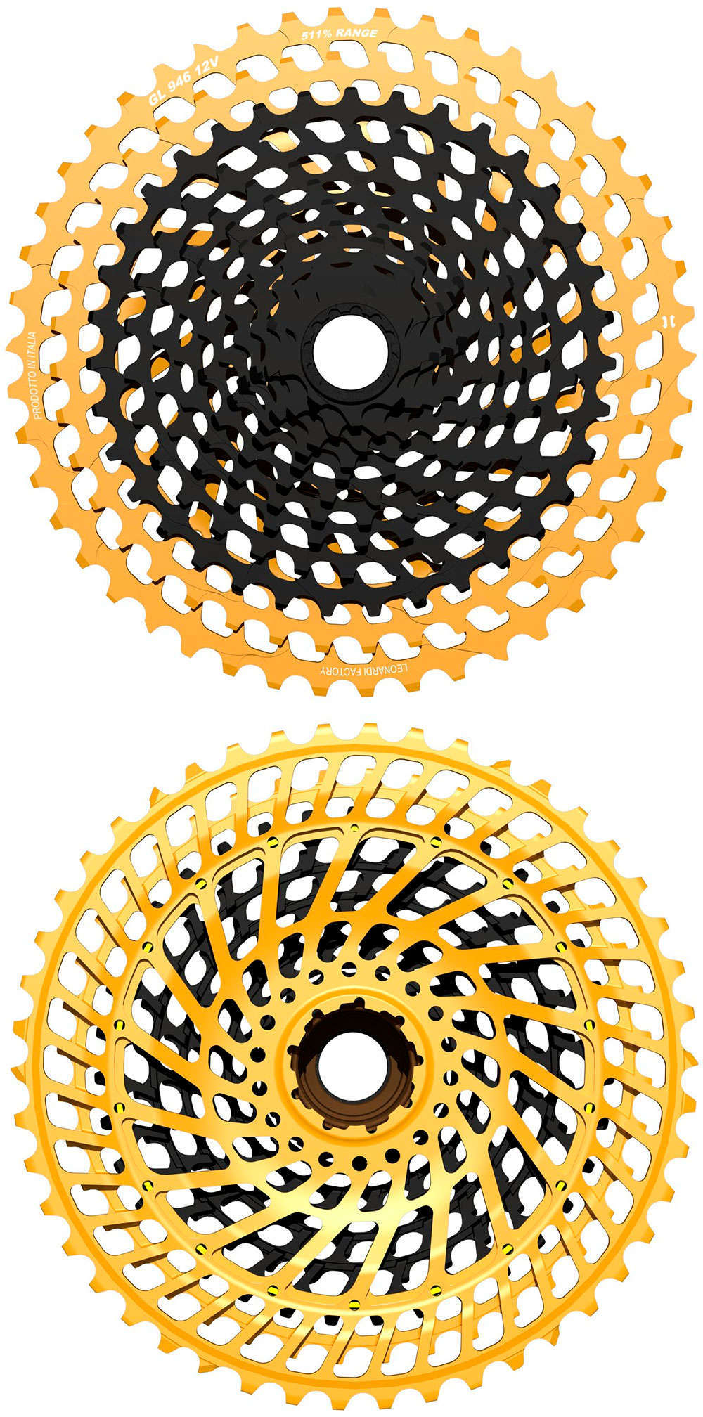 En TodoMountainBike: Máximo desarrollo y color oro para los cassettes Leonardi General Lee 9.46 y 9.48 de 12 velocidades