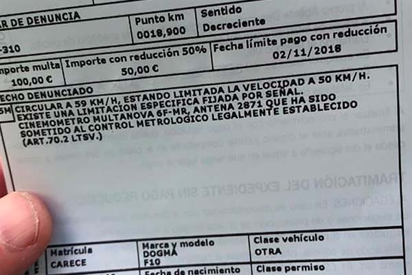 Un ciclista valenciano es multado por exceso de velocidad tras ser 'cazado' por un radar móvil