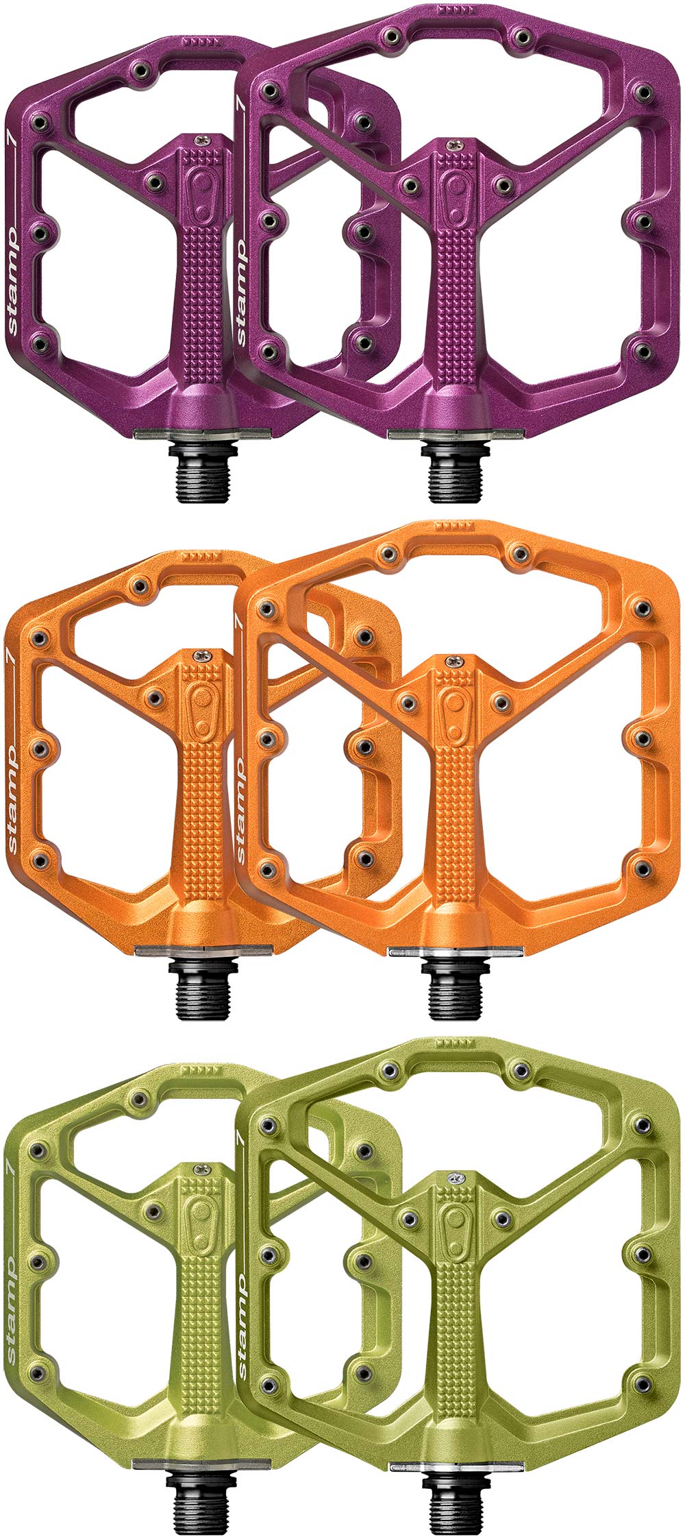 En TodoMountainBike: Edición limitada en color naranja, verde o púrpura para los pedales Crankbrothers Stamp 7