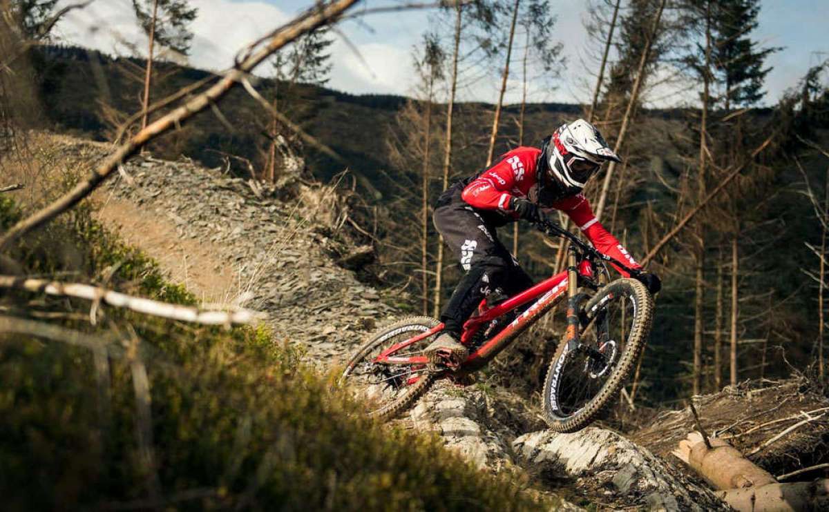 Rodando a toda velocidad por las líneas del Dyfi Bike Park con Dan Atherton