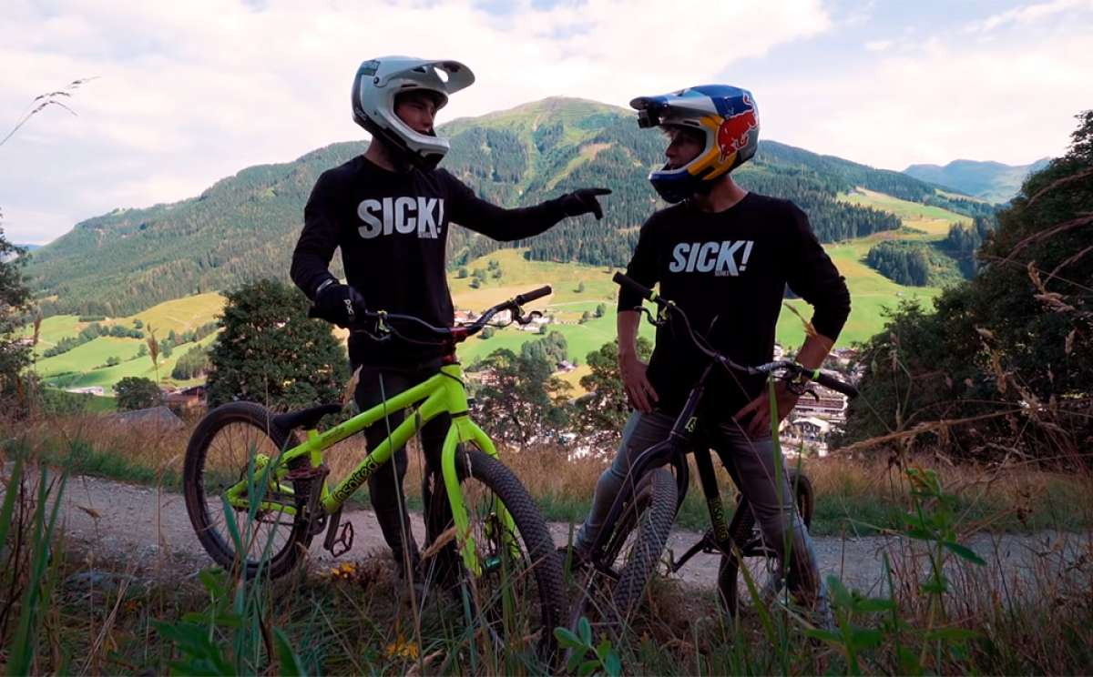 En TodoMountainBike: ¿Es posible hacer descenso con una bici de Trial? Fabio Wibmer y Elias Schwaerzler lo prueban