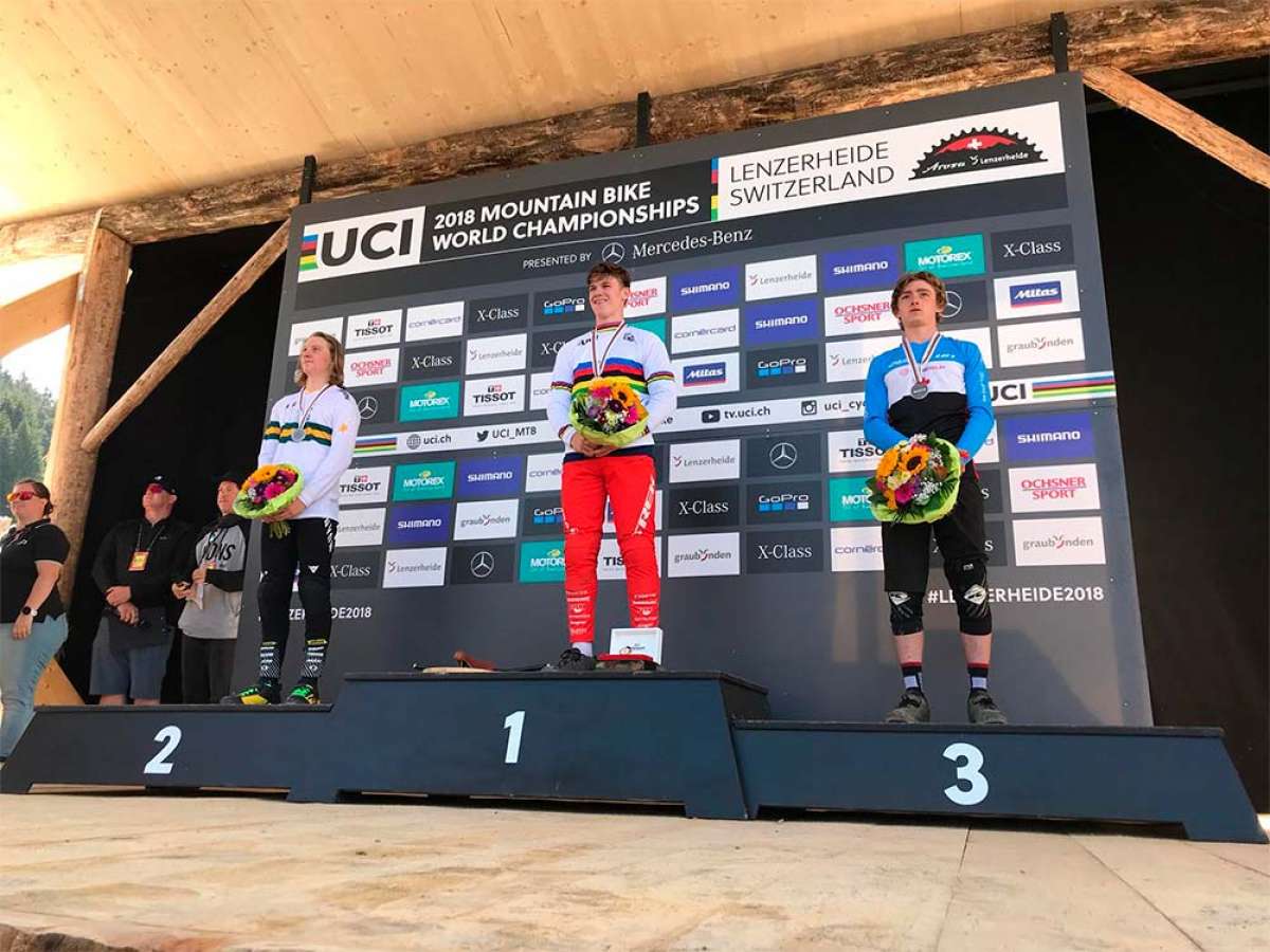 En TodoMountainBike: Kade Edwards y Valentina Holl, campeones del mundo Junior en el Mundial DHI 2018 de Lenzerheide