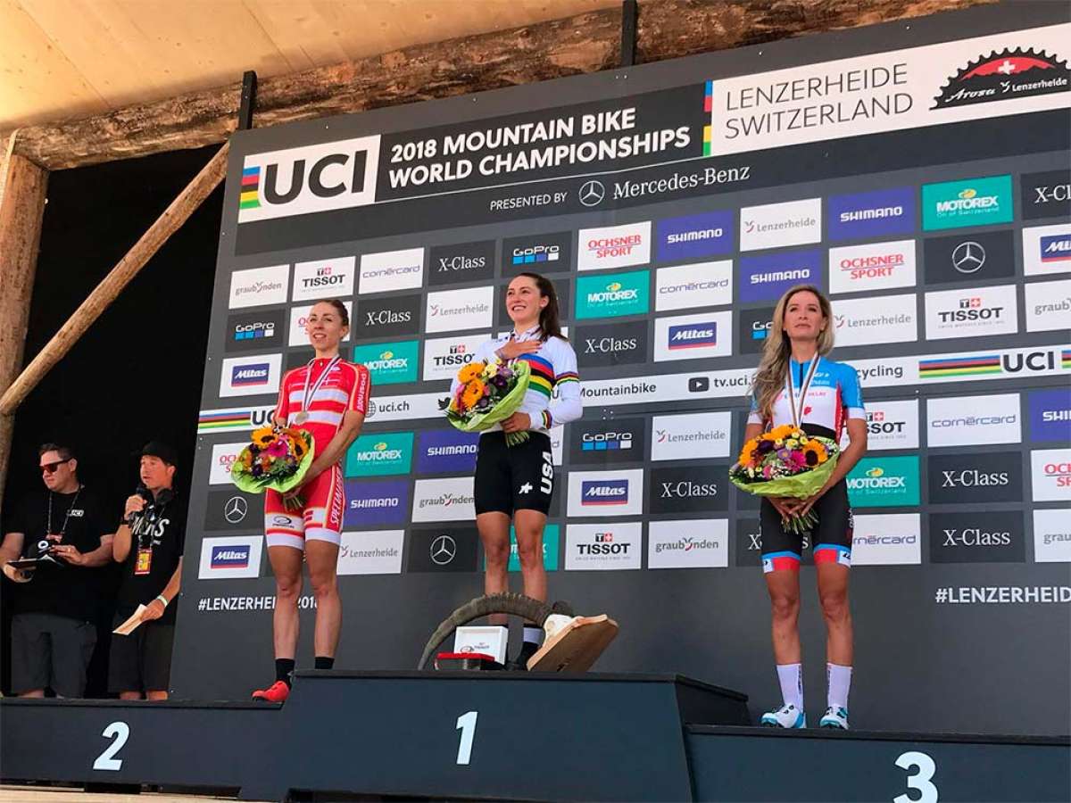 En TodoMountainBike: Kate Courtney se proclama campeona del mundo tras una final de infarto en el Mundial XCO 2018 de Lenzerheide