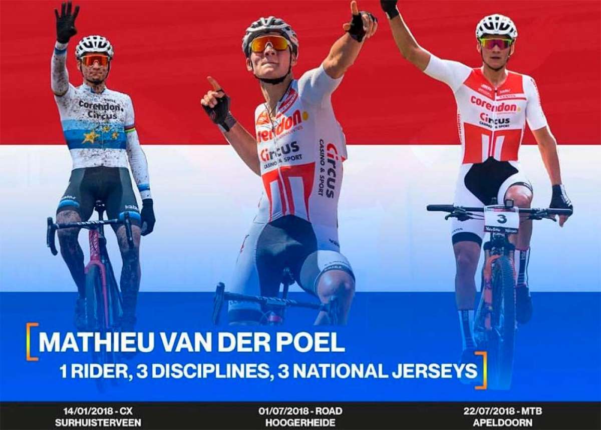 En TodoMountainBike: Mathieu van der Poel hace historia en el ciclismo holandés con un triple título nacional: Carretera, Ciclocross y XCO