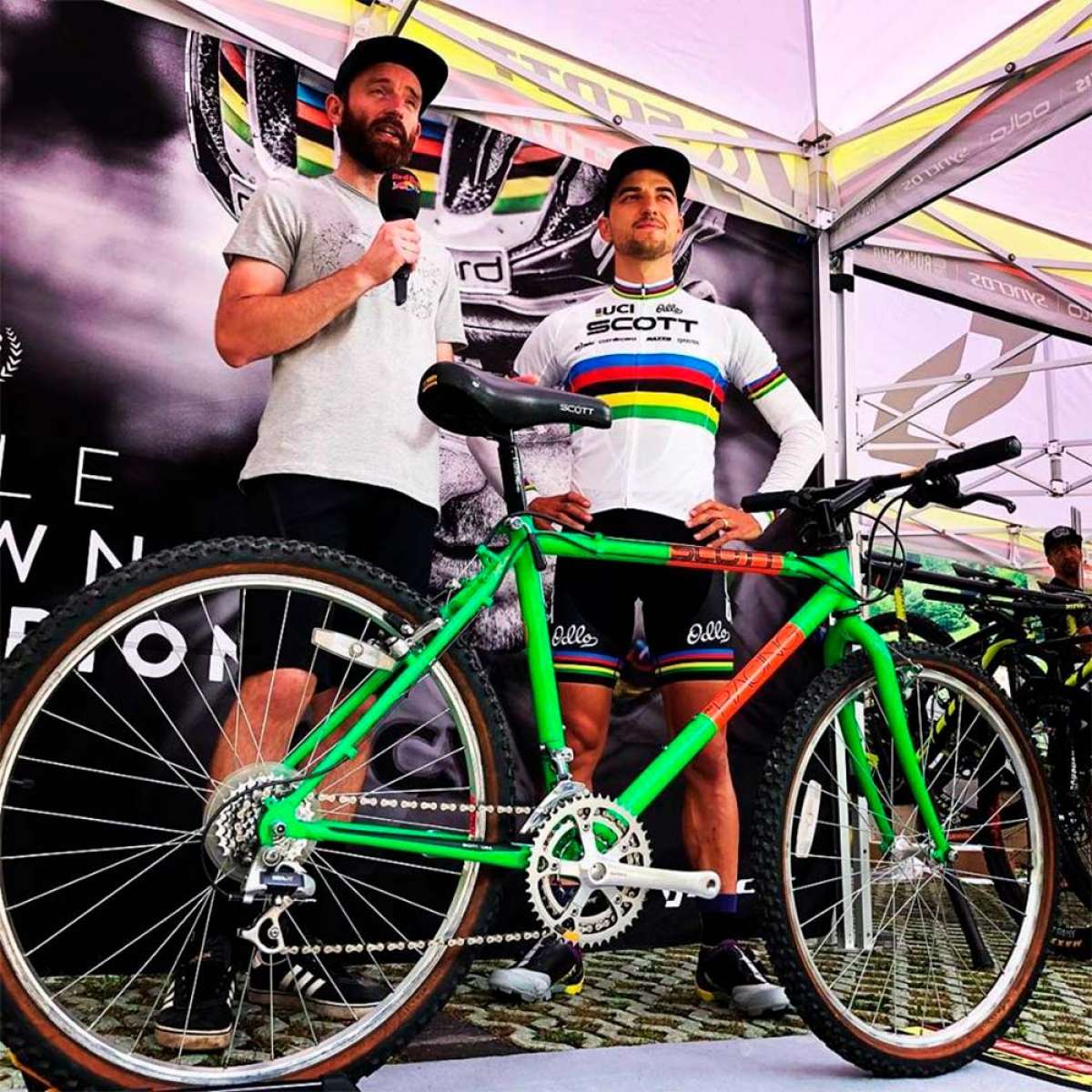 En TodoMountainBike: La nueva máquina de Nino Schurter para la Copa del Mundo XCO 2018 de Val di Sole: ¿una Scott Pro Racing de los 90?