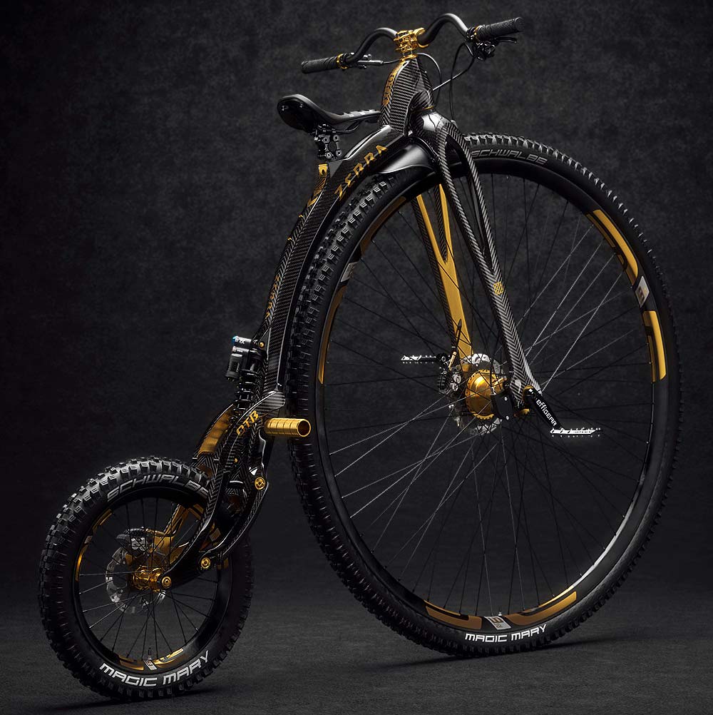 En TodoMountainBike: ¿Como sería un biciclo de rueda alta fabricado con las tecnologías de la actualidad?