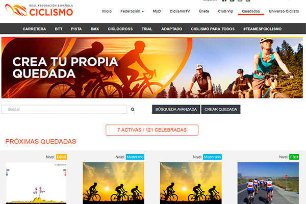 En marcha "Quedadas Ciclistas", una iniciativa de la RFEC para encontrar compañeros de ruta por toda España