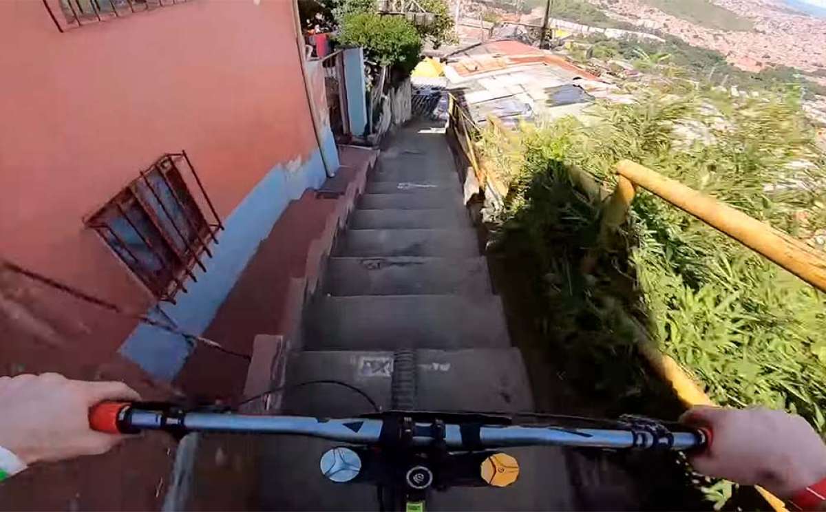 El trazado completo del Downhill Challenge Medellín 2018 desde la bicicleta de Sam Pilgrim