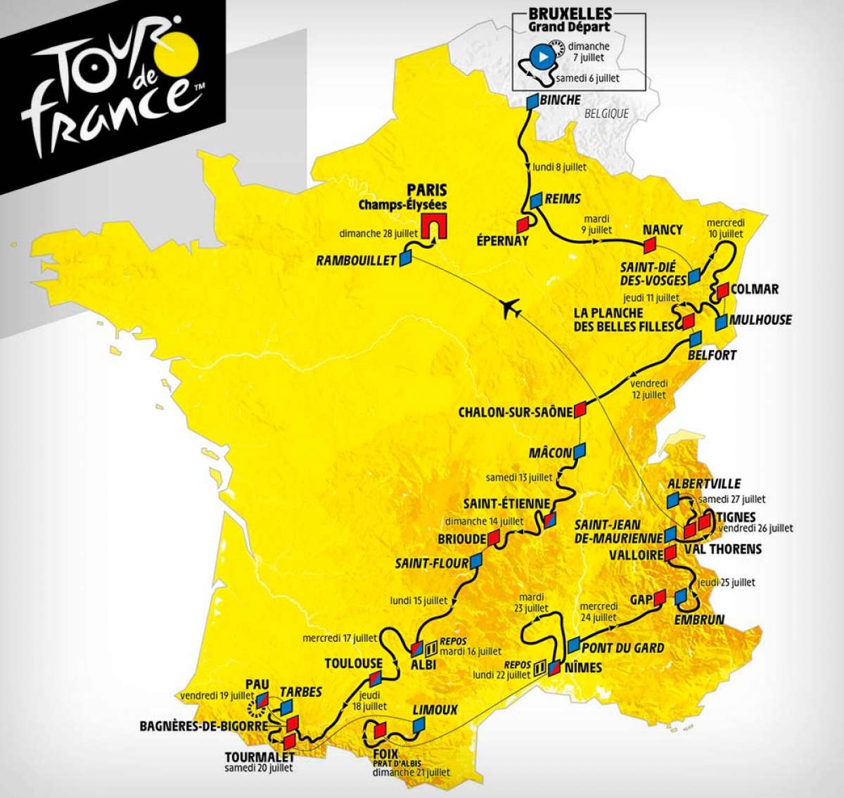 En TodoMountainBike: El recorrido del Tour de Francia 2019, al completo