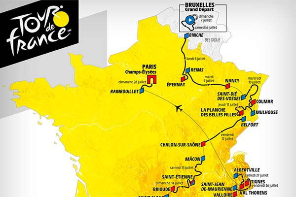 El recorrido del Tour de Francia 2019, al completo