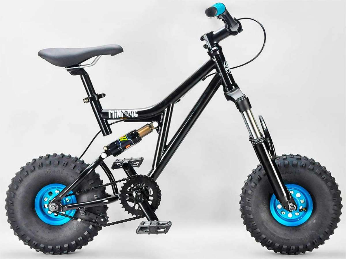 En TodoMountainBike: Rocker Mini Rig Black, una mini-bicicleta de DH con ruedas gordas y estética retro