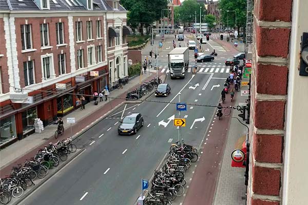 Así es el tráfico en hora punta en Ámsterdam