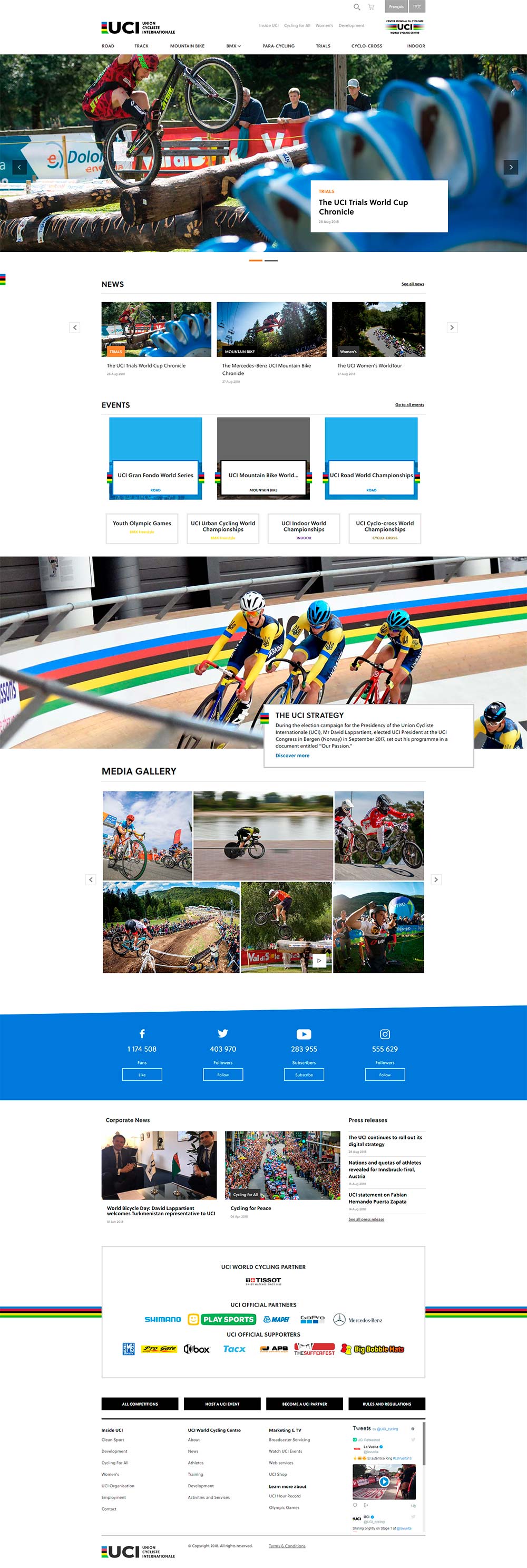 La UCI estrena sitio web y expande su estrategia digital hacia China