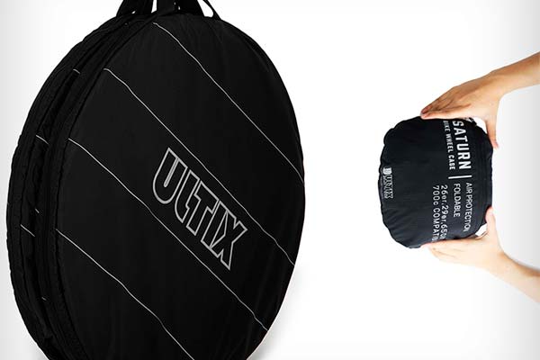Ultix Saturn Air, una bolsa de diseño plegable y protectores inflables para transportar las ruedas de la bici