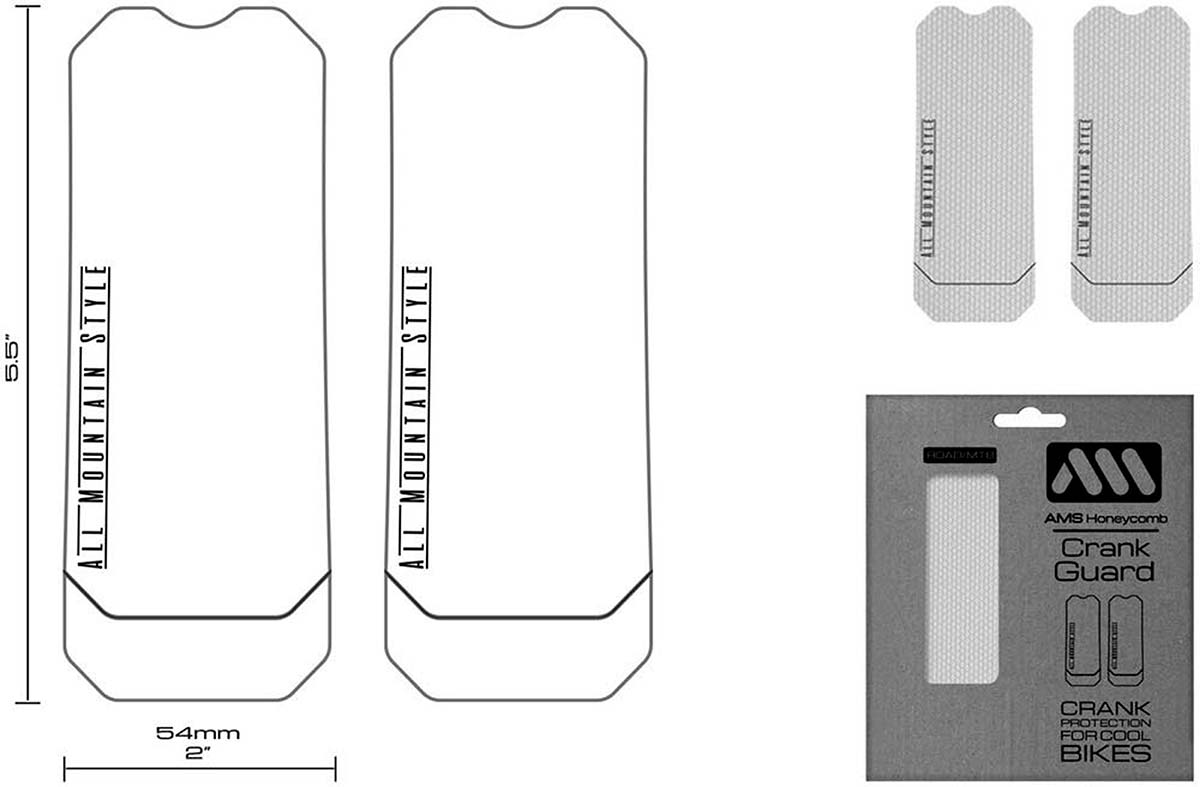 Protector Biela AMS Crank Guard (Ruta/MTB) (Adhesivo) - Aro y Pedal