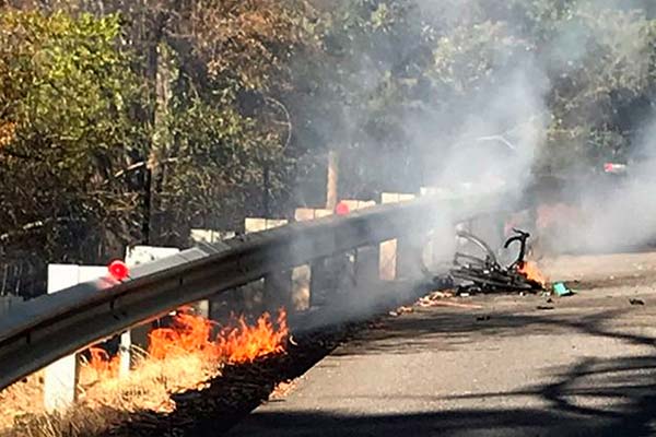 Una Pinarello Dogma F8 con un motor de buje instalado explota en Australia